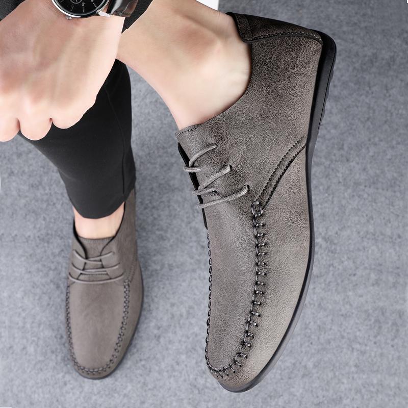 Fashion Summer Genuine Leather Shoes Men Luxury Italian Men Casual Handmade Moccasins Designer Breathable Boat Shoes Zapatos Hombre