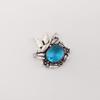 Swiss Blue Topaz Gemstone 925 Sterling Silver Women Jewelry Bird Pendant 0.5" For Gift CP-43-7