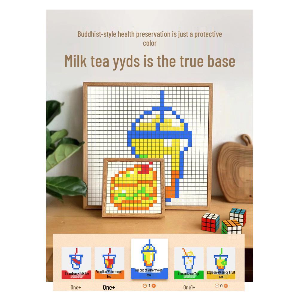 Rubik's Cube Mosaic Puzzle Board - Creative Educational Toy for Kids DIY Gift