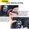 TESIN Car Front Fog Light Lamp Decoration Cover for Jeep Renegade 2019 2020 2021 2022 2023 2024 Lamp Hoods Exterior Accessories