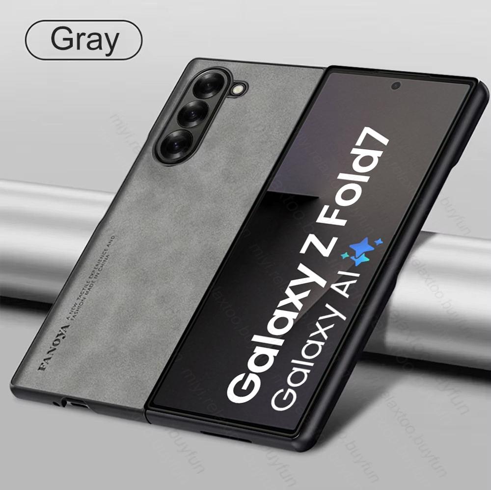 Sheepskin Leather Case for Samsung Galaxy Z Fold8 Fold7 Fold6 Fold5 Fold4 Fold3 Fold 8 7 6 5 4 3 5G TPU Soft Frame Protect Shell