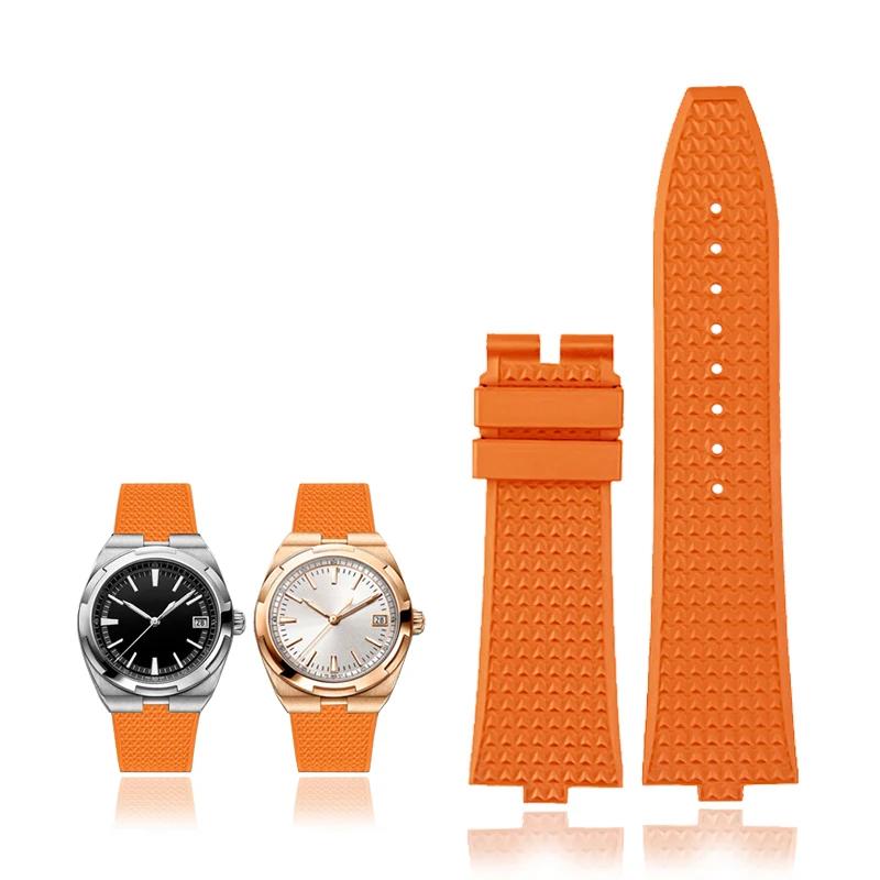 Фторкаучуковый ремешок для часов Vacheron Constantin 450 Cross Sea 4500V 5500v 7900v Серии, высокое качество, Быстросъемный конец 7mm