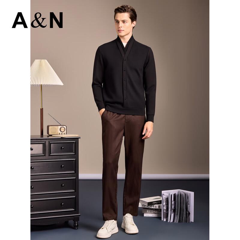 Antonio Men's Faux Two-Piece Double Collar Knit Jacket