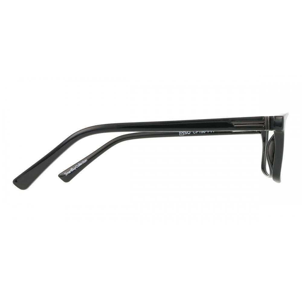 Full Rim Square Shiny Black Smartbuy Collection Sandy Blue Light Block Cp150 Fashion Unisex Eyeglasses