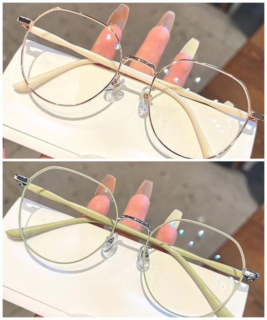 Korean Fashion Metal Frame Eyeglasses Anti Blue Light/Radiation Glasses for Women for Student