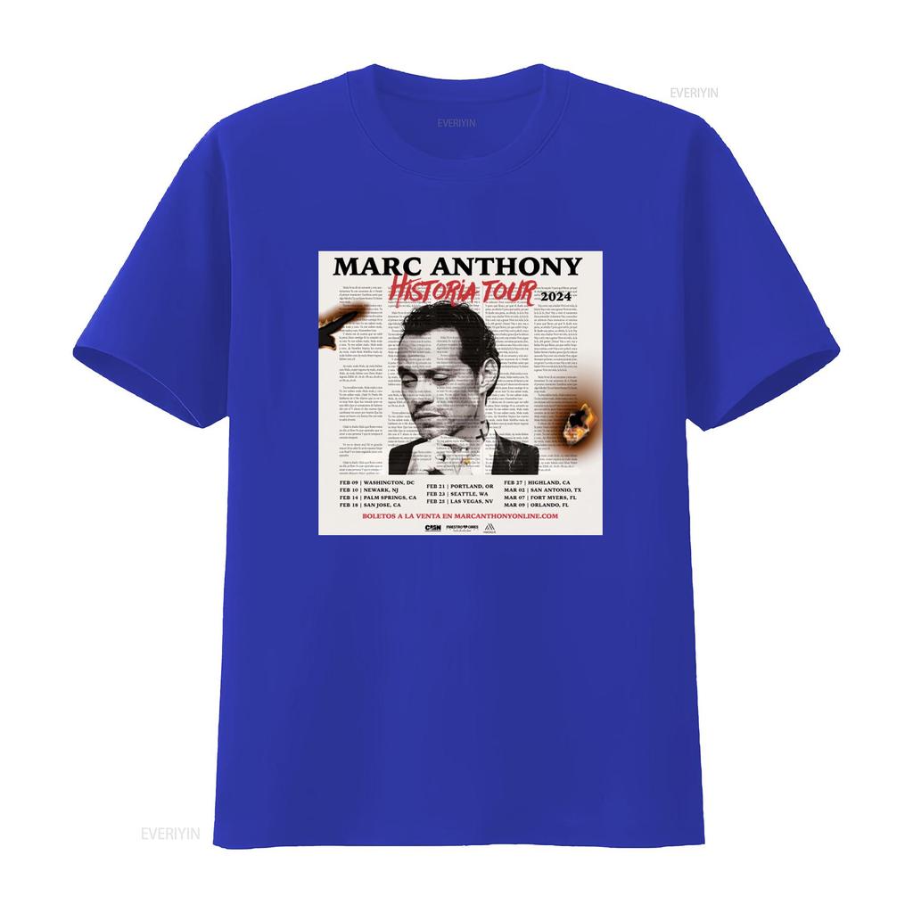 Marc Anthony Historia Tour 2024 T Shirt Classic Design Music Fans All Sizes S 3XL vintage Washed Casual Unisex fashion Soft