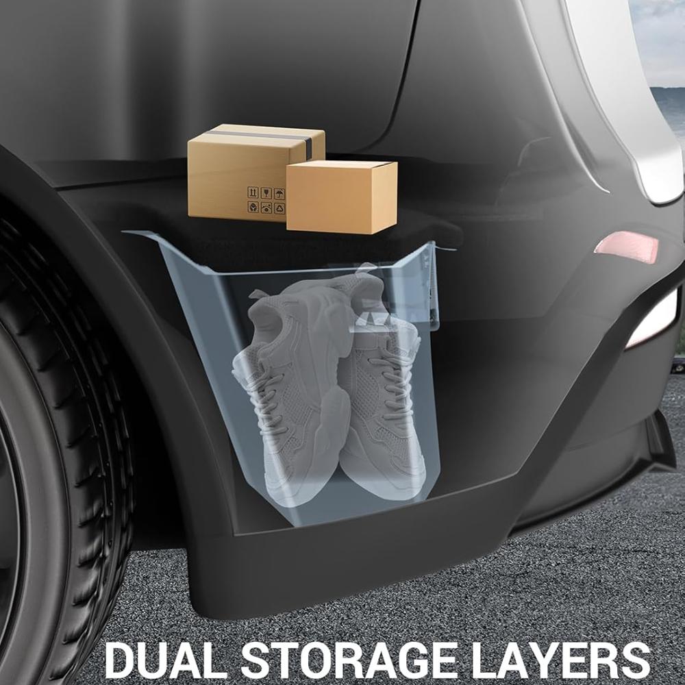 For 2026 2026 Tesla Model Y Trunk Organizer Trunk Storage Bins Rear Trunk Side Storage Box Mats for Model Y Juniper Accessories