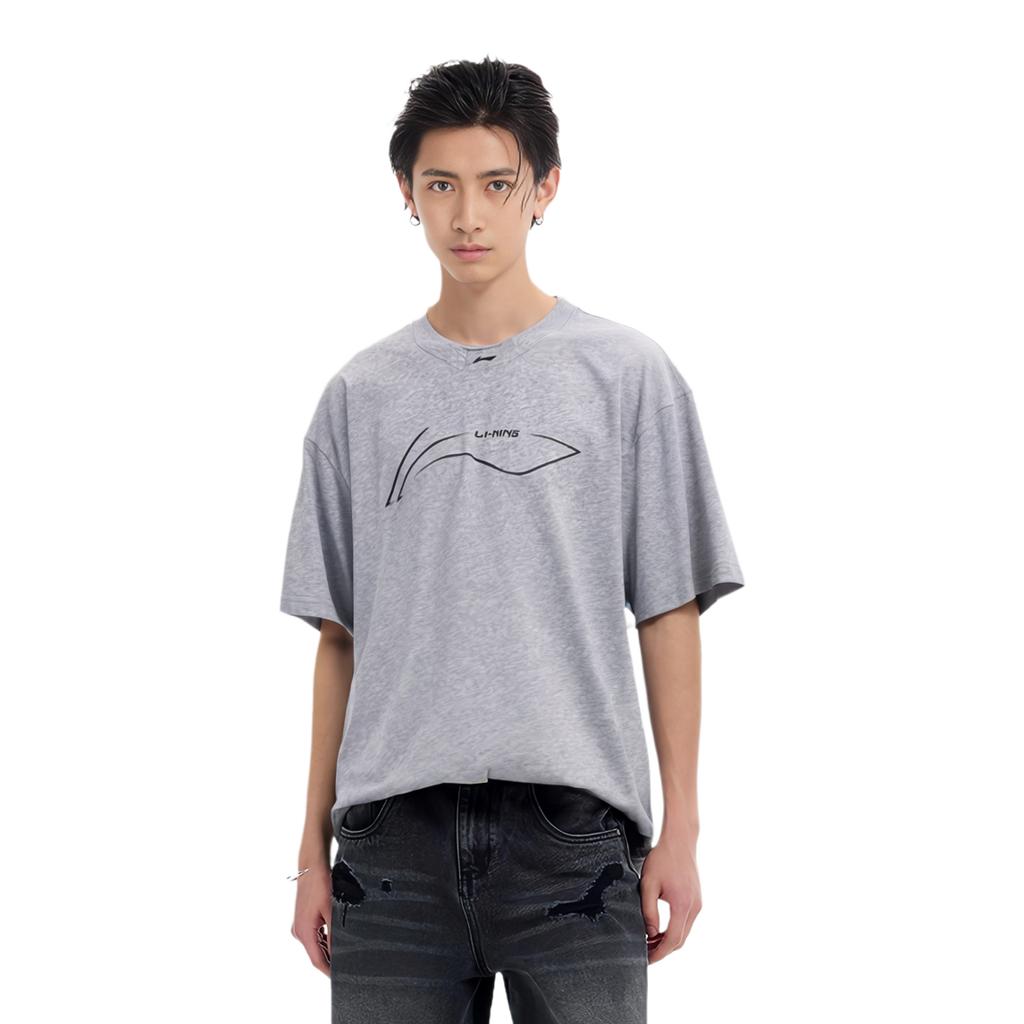 Li Ning T Shirt Unisex Light Gray YHSU167-6
