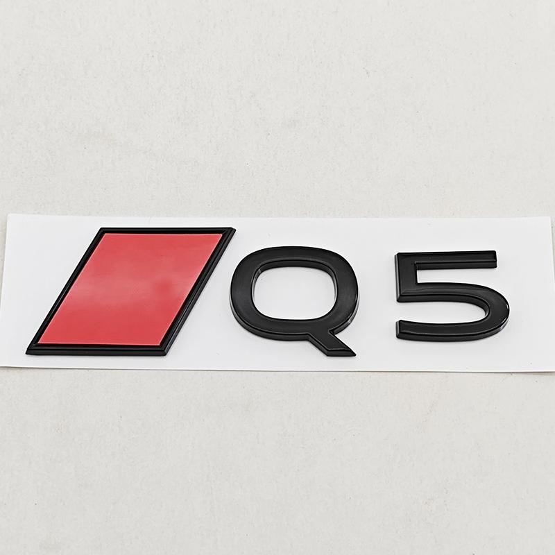 2026 3D Black Red Car Rear Emblem Badge Sticker For Audi A3 A4 A5 A6 A7 A8 Q3 Q5 Q7 Q8 Trunk Logo Auto Styling Accessories