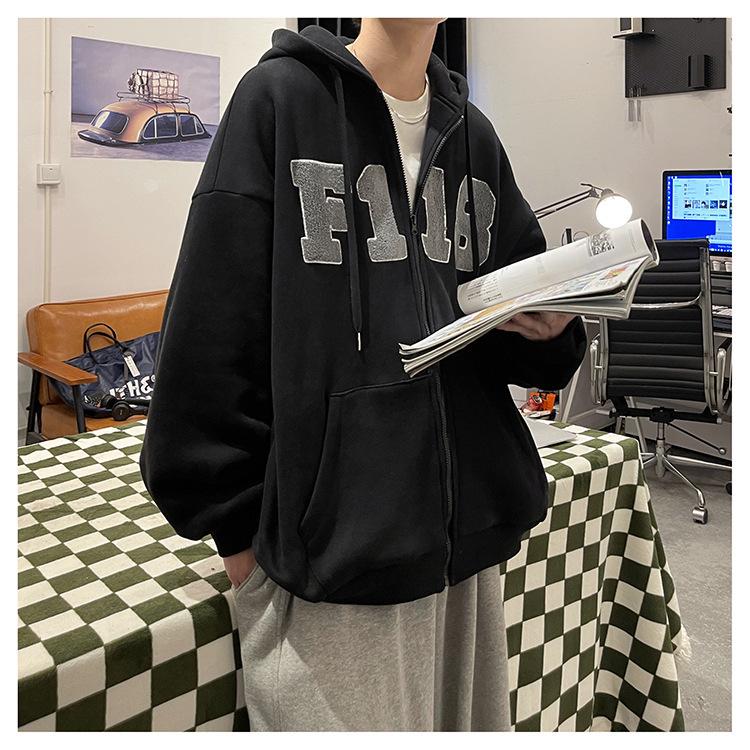 Oversized Men's Cardigan Hoodie - Spring & Autumn Trendy Design Jacket