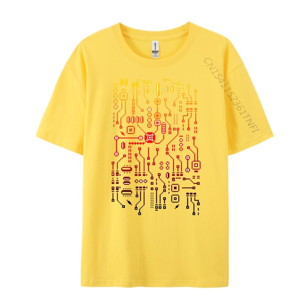 Engineer Computer Circuit Board Engineering Cpu Binary Streetwear Men Short Sleeve Tee Slogan T-shirt