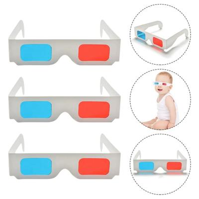 10/50/100 perechi Ochelari 3D Imagini anaglife Design pliabil Filtre roșu/albastru Ochelari de hârtie Accesorii de modă