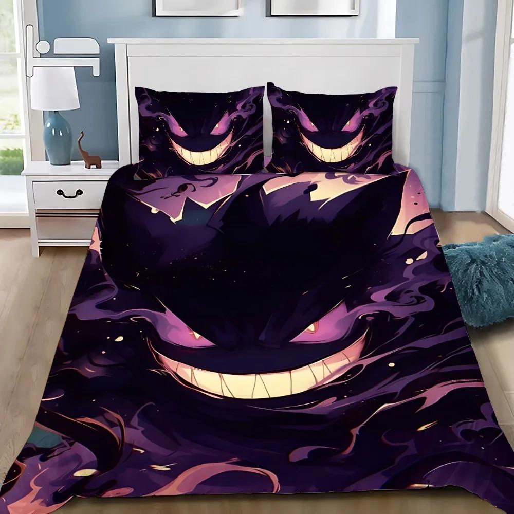 

Мультяшные Милые Злые Покемоны Микрофибра Постельные Комплекты, Детский Подарок на День Рождения с Молнией Декор Комнаты для Подростков взрослых Пододеяльник 90x200cm