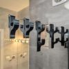 Portable Multifunctional Glass Door Robe Hooks Movable Towel Hangers for Bathroom Travel Shower Use