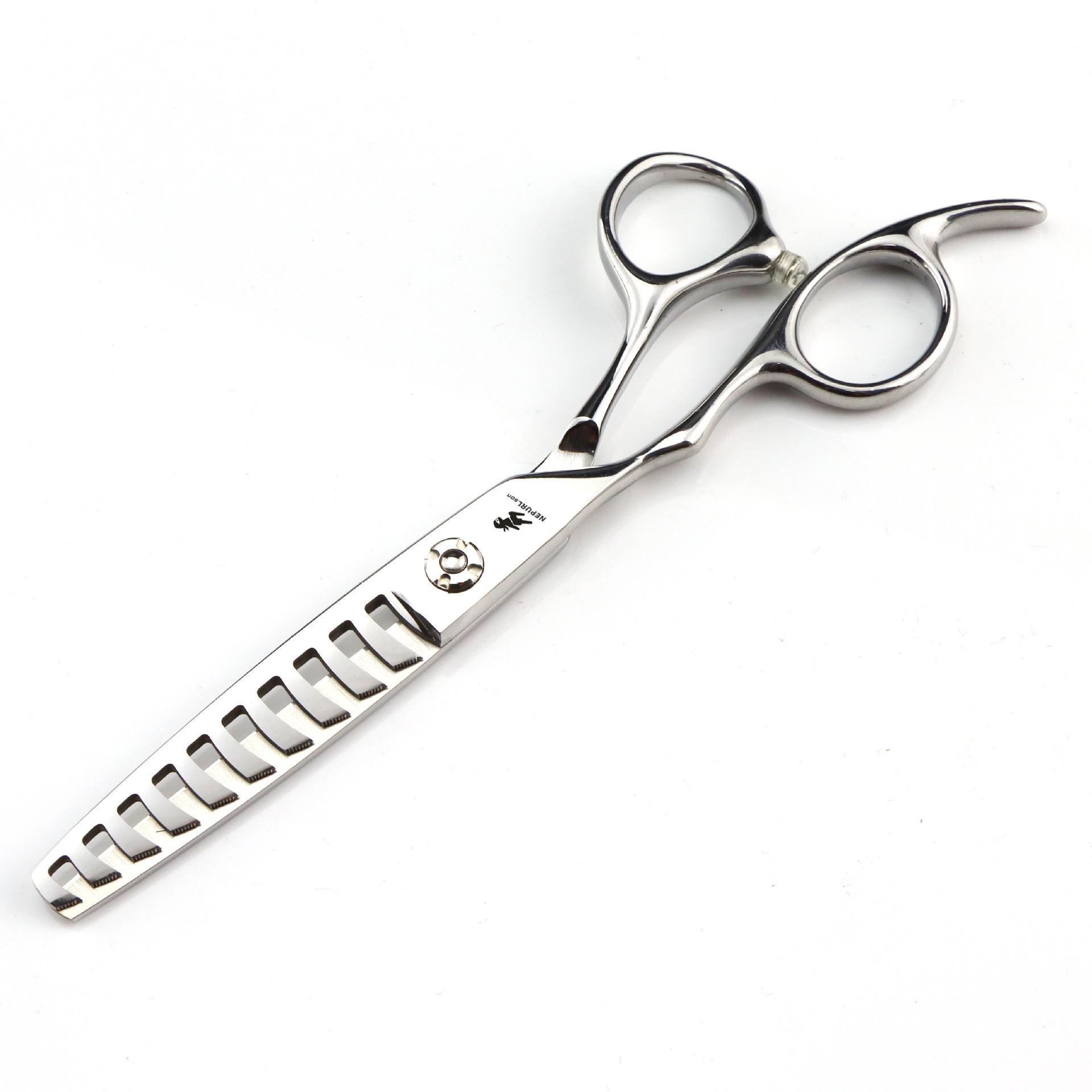 Left-Handed Serrated Barber & Hairdressing Scissors Set