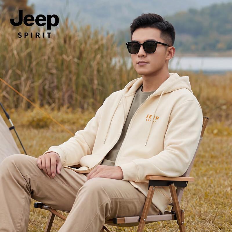 JEEP SPIRIT Men s Loose Fit Anti-Pilling Hoodie Jacket 4XL