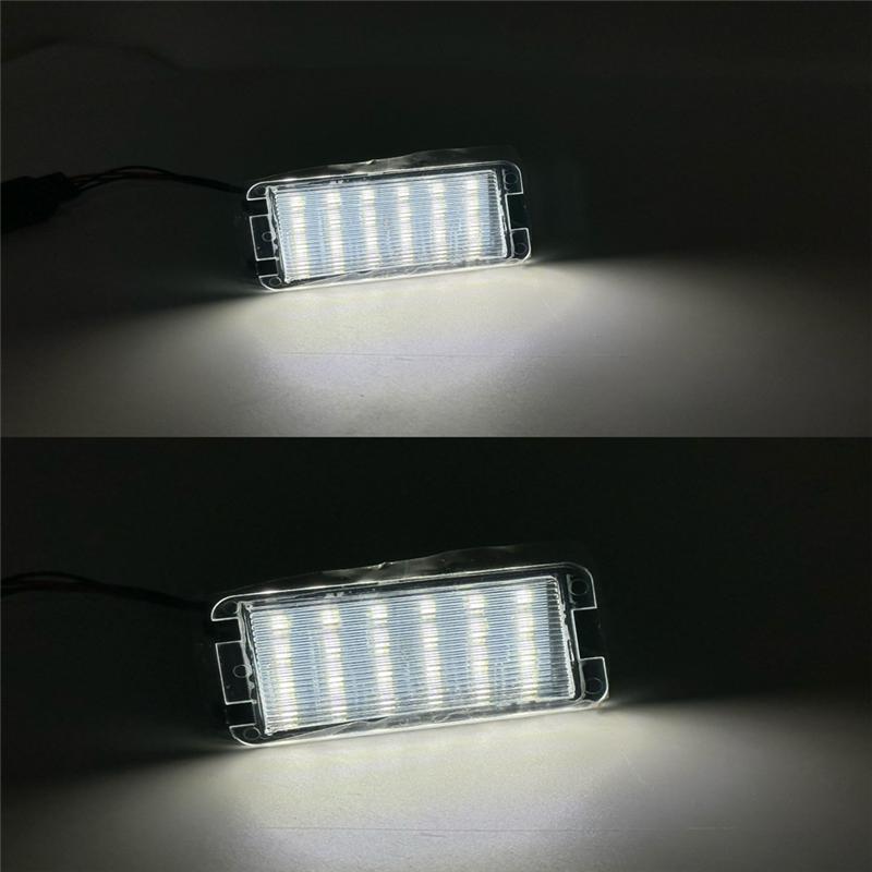 Ac29-2Pcs LED License Plate Lights For Seat Ibiza 6L Arosa Altea Cordoba MK1 MK2 Leon 1M Toledo III Car Number Lights