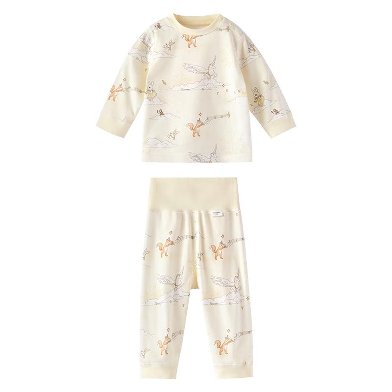 Pure Cotton Long-Sleeve Infant & Toddler Loungewear Set
