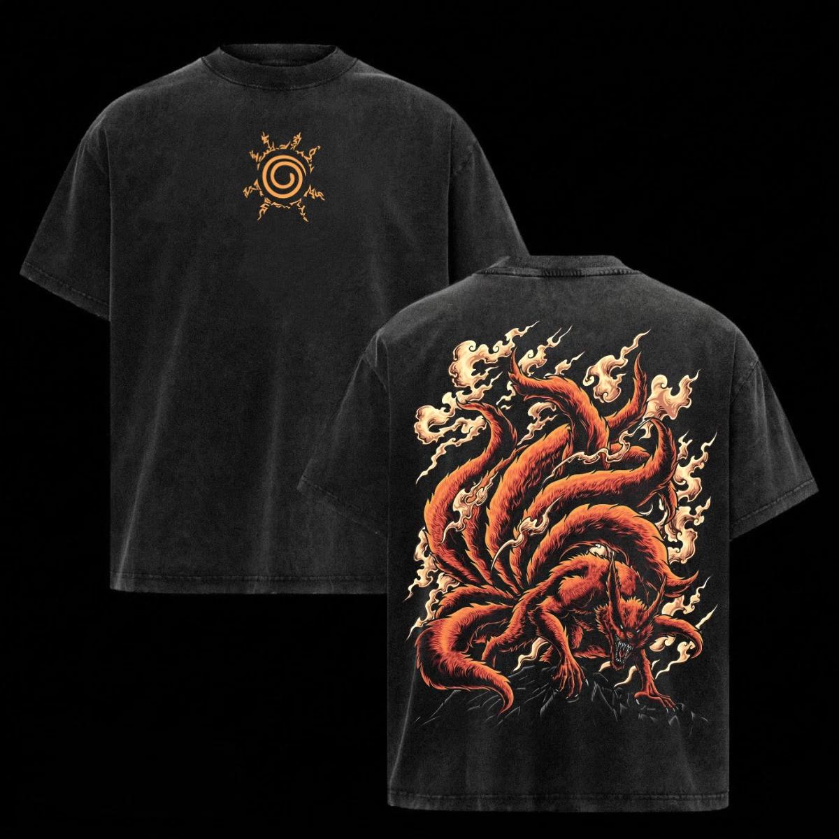 Naruto Shirt Nine-Tails Kurama Fox Anime Streetwear Manga Clothing Gift 2026 2XL