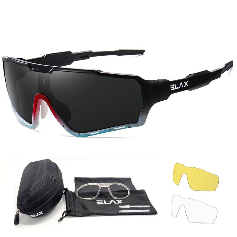 New ELAX 3Lens Set Fashionable Cycling Glasses Outdoor Sports Bicycle Goggles Windproof Protective Glasses