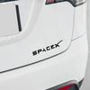 DHKOR1 3D ABS SpaceX Letters Logo Car Decals Sticker Auto Rear Trunk Decoration Accessories for Tesla Coil WYE K80 Cybertruck Juguete