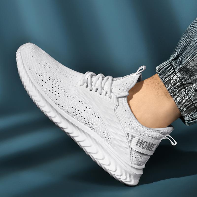 Herren Sportschuhe neu große Größe Casual-Stil Laufschuhe Mesh hohl fliegend gewebt dünne trendige Schuhe
