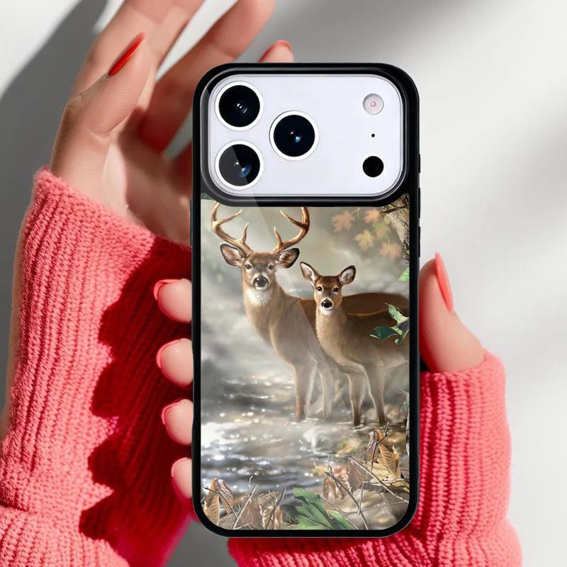 Animal Camo Deer Phone Case for iPhone 17 16 15 14 13 Pro Max Back Cover for 12 11 Pro Coque