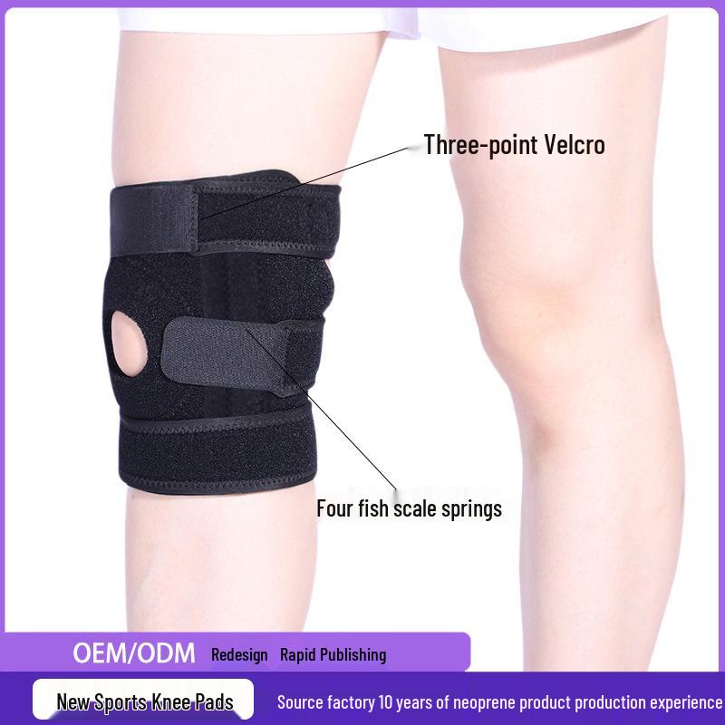 Unisex Spring Outdoor Sports Knee Pads for Cycling, Running, and More Custom чёрный
