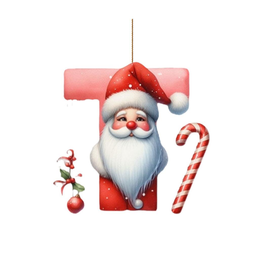 Christmas Acrylic Letter Ornament New Design 2D Plane Car Hanging Tree Decor Holiday Festive Home Decor Unique Xmas Decor Gift