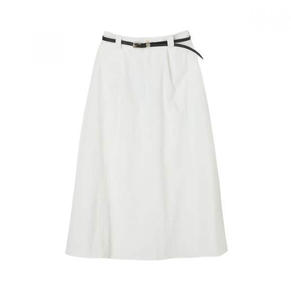 

Lap Pleat Back Banding Belt Set Long Skirt As2ws422 BK (black)/FF