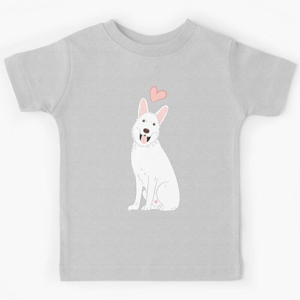 LOVE White German Shepherd Kids T-Shirt 120