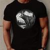 Bär in der Wildnis Grafik-T-Shirt Herren Baumwolle Kurzarm T-Shirt Atmungsaktiv Sommer Freizeit