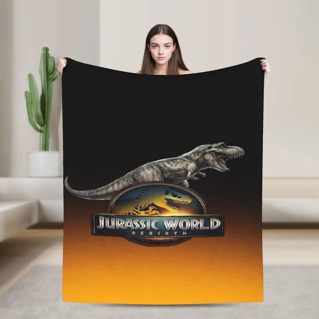 Dinosaur World Blanket Quality Super Warm Jurassics Park Throw Blanket Winter Girls Boys Living Room Fashion Bedspread