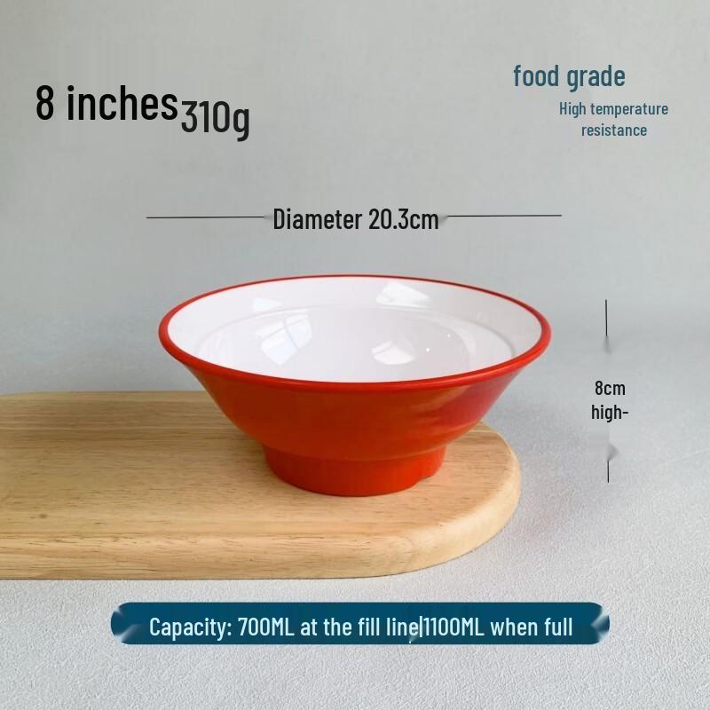 Thickened Two-Tone Melamine Ramen Bowl