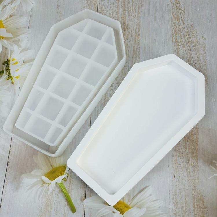 Coffin Shaped Resin Tray Molds for Making Jewelry Tray Display Stand