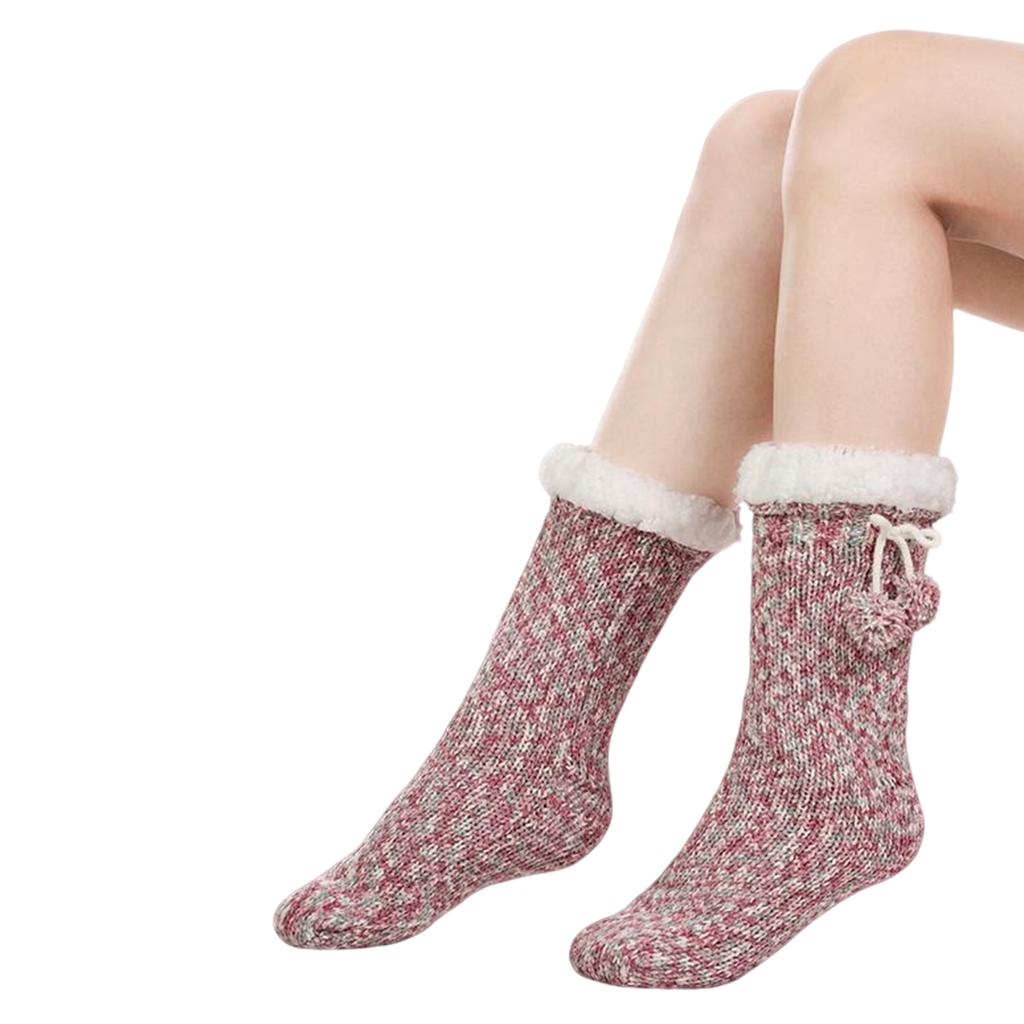Puszyste Skarpetki Damskie Dziewczęce - Zimowe Ciepłe Do Spania Pluszowe Wygodne Skarpetki Kapcie