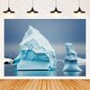 Arctic Glacier Photography Backdrop Supplies Winter Natural Scenery Ice Snow Background Party Decoration Banner Photo Shoot Prop1974
