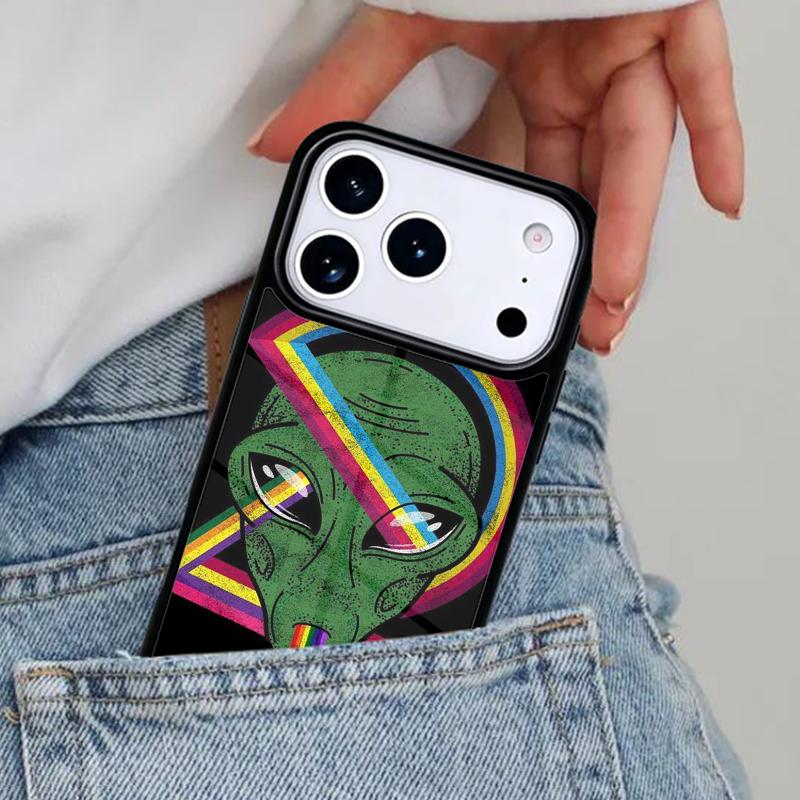 

Alien Space Phone Case for iPhone 16e 15 14 13 12 17 Pro Max Plus Air 17pro Cover Coque iPhone17 Pro