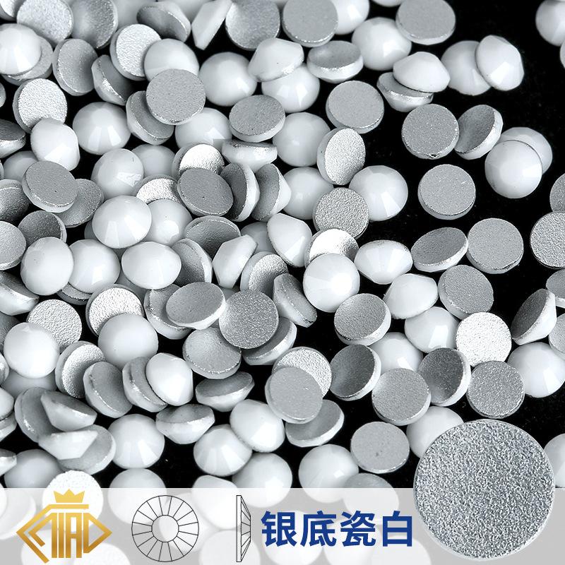 Hot-Selling Transparent Rhinestone Multi-Size Bag Nail Drill Porcelain White Black Rhinestone Nail Drill