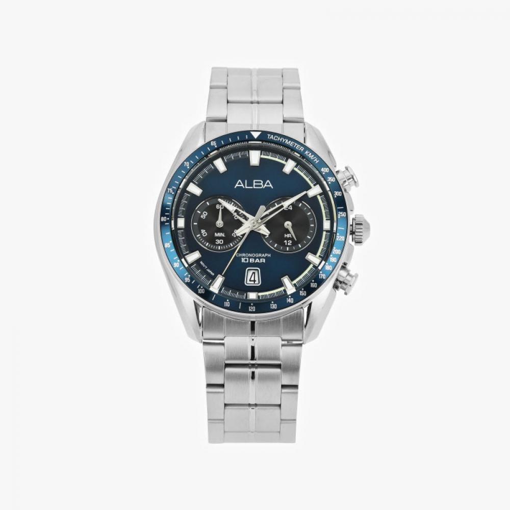 Seiko Alba A4b017x1 Chronograph Tachymeter Men S Metal Watch