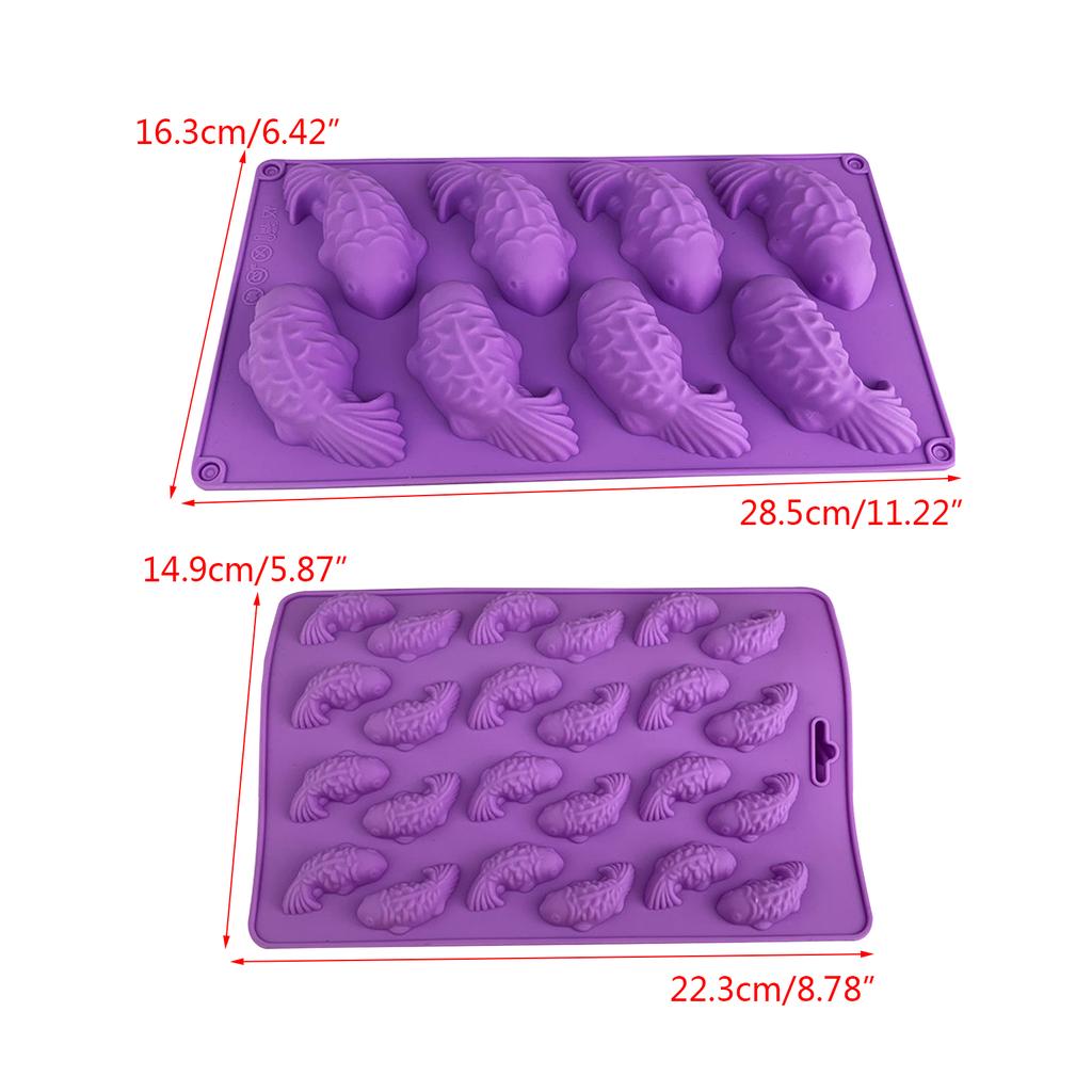 Silicone Cake Molds Carp Fish Shape Silicone Mould Fondant Chocolate Moulds for DIY Soap Crafts Decoration Baking Gadget