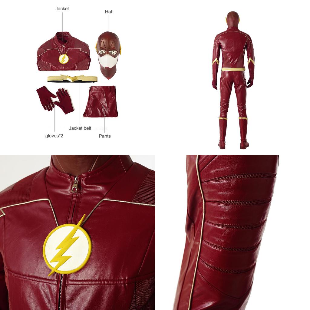 The Flash Season 4 Cosplay Barry Allen Costume Premium Quality Fancy Dress Men Halloween