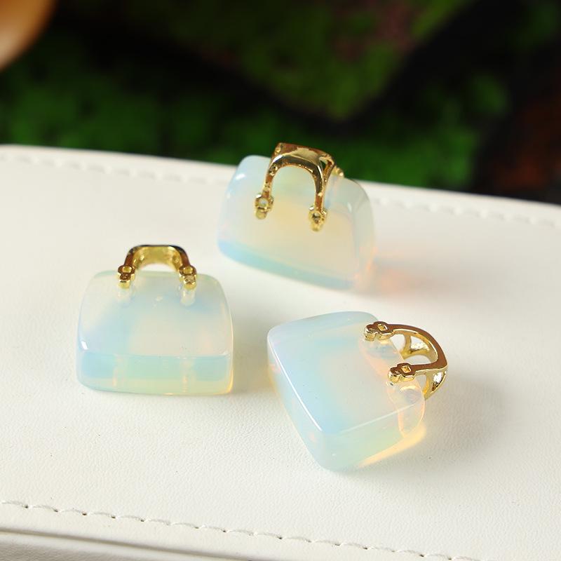 Amethyst & Rose Quartz Crystal Pendant Handbag Decoration