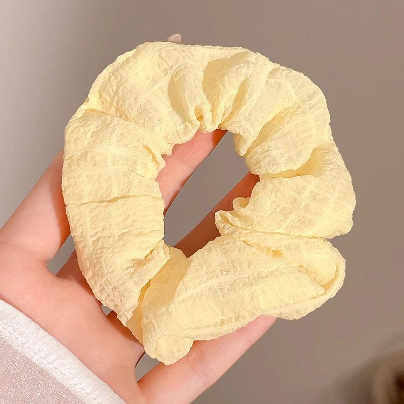 

Korean Style Blue Sea Salt Scrunchie for Kids - Sweet Flower Bun Hair Tie