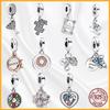 Authentic Sparkling Plata Copper Dangle Charms Fit Original Bracelet Beads Pendant Women Diy Jewelry Gift