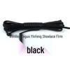 Black Flat Waxed Leather Shoelaces, 0.28cm Wide, Ideal for Boots & High-Tops