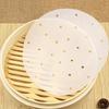 100pcs Bamboo Steamer Liner Perforated Air Fryer Parchment Paper