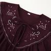 European Style Beaded Embroidery Long Sleeve Round Neck Shirt 577023