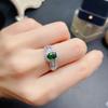 Luxury 100% 18 K White Gold Rings for Women Created Natural Emerald Gemstone Wedding Engagement Ring Fine Jewelry Wholesale