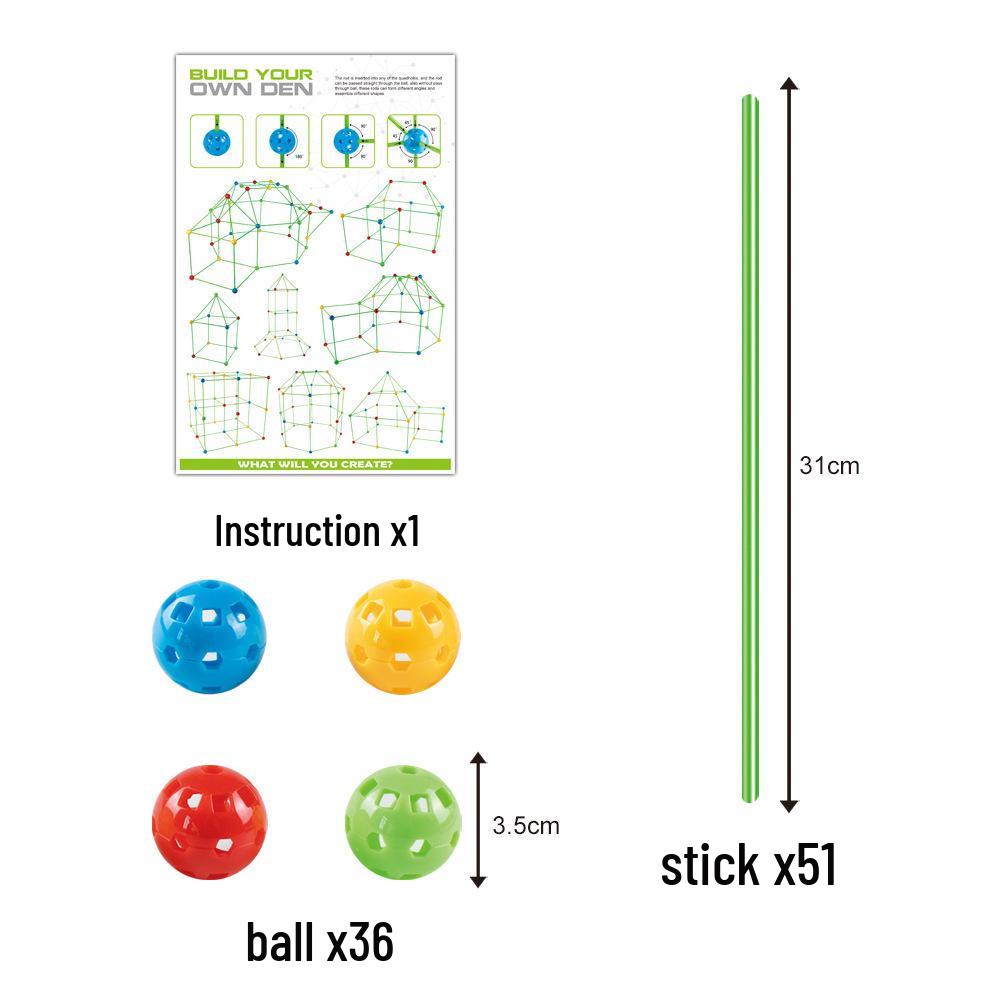 Hot Seller: Kids  Educational DIY Bead Building Blocks with 55 Balls